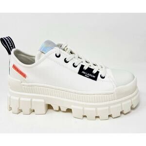 Palladium Womens 10 White Revolt LO TX Star Platform Chunky Sneakers NEW Casual